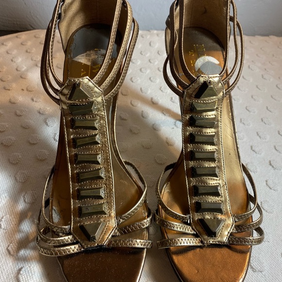 NEW YORK TRANSIT Copper Open Toe Strappy Heel - Picture 15 of 16